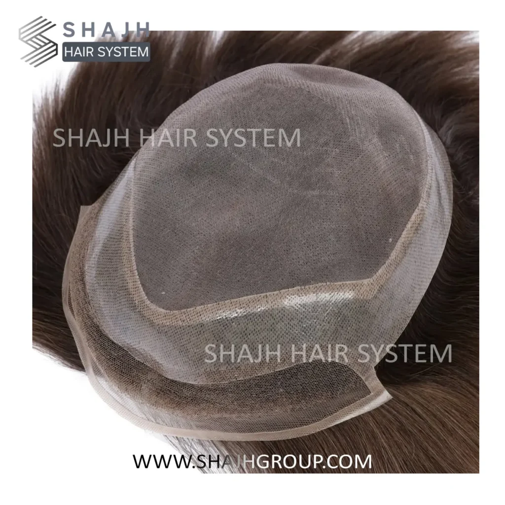 Hollywood - Hair system with a thin skin perimeter, 1 to 1.5-inch lace front, and mono net top.